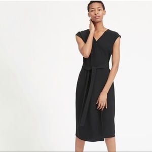 Everlane Japanese GoWeave Short Sleeve Wrap Dress